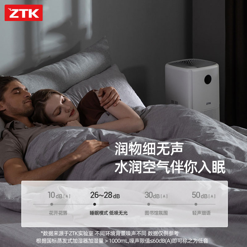 ZTK 无雾空气加湿器家用低音卧室婴儿上加水大容量大雾量客厅办公室空调房大型智能恒湿除菌落地冷蒸发式 象牙白X12增湿机(适用80-120㎡)