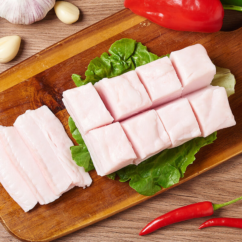 嘉平月两头乌跑山猪新鲜黑猪肉生鲜农家散养土猪里脊前后腿肉包饺子肉馅 肥膘1600g【熬制猪油】