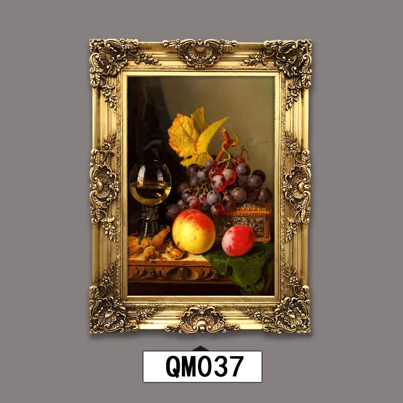 林格印象世界名画饭厅油画高端欧式古典静物大幅水果画餐厅装饰画葡萄