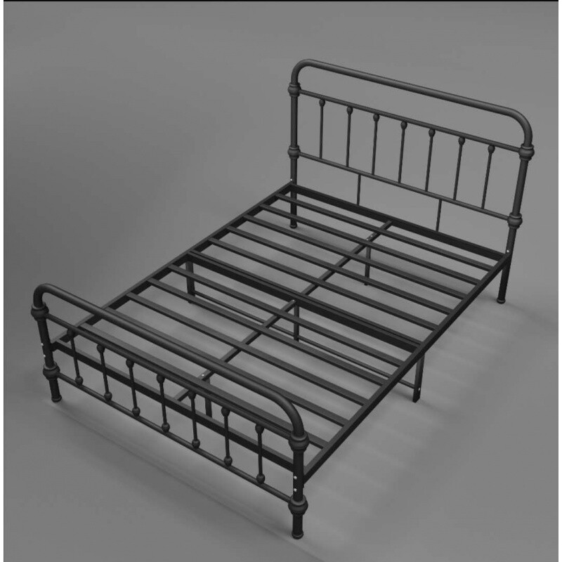乡村铁艺床复古工业风格铁床水管接头铁艺床18米床 款式2(不含床垫)