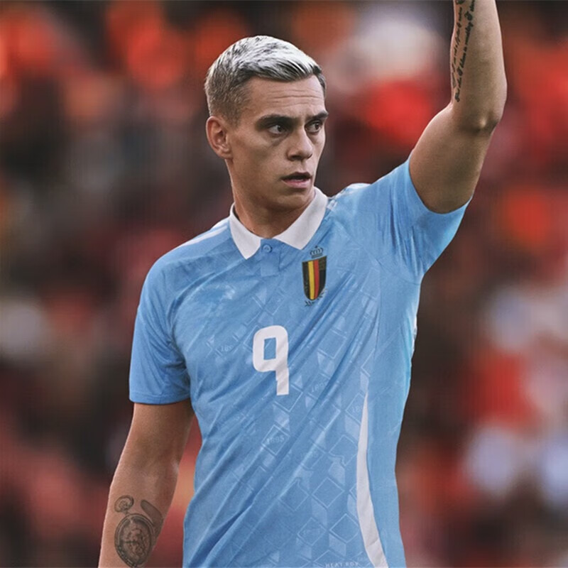 巴喜万欧洲杯2024国家队欧洲杯比利时客场球衣德布劳内球员 球员版