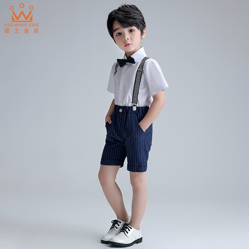 耀王儿童礼服男童六一合唱服小主持人演出服YR-LB20023 蓝色四件套150怎么样,好用不?