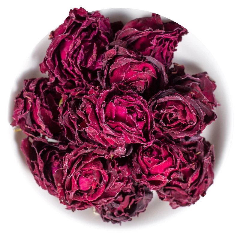 云南墨红玫瑰花冠特级干玫瑰花100g另售法国玫瑰平阴玫瑰花茶