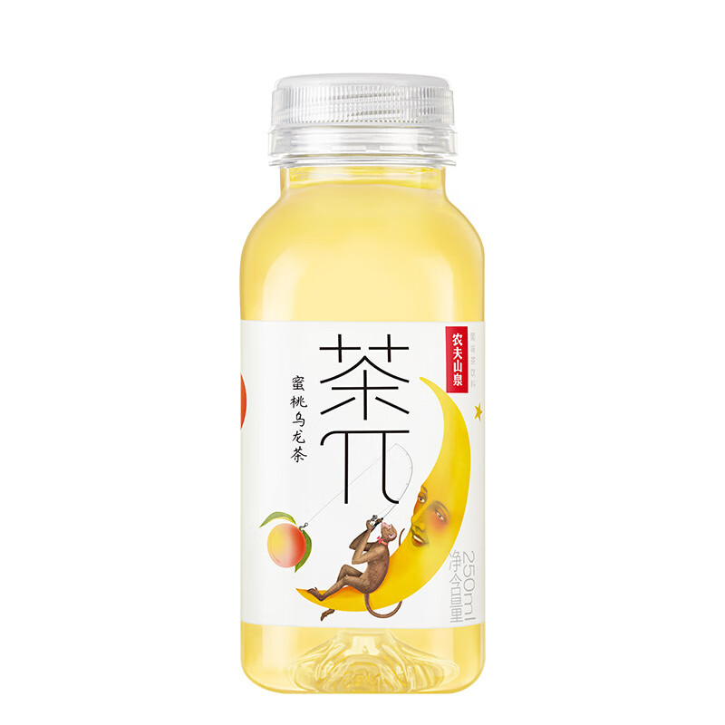 农夫山泉 茶π（茶派） 茶饮料 蜜桃乌龙茶250ml*12瓶 量贩装年货饮品