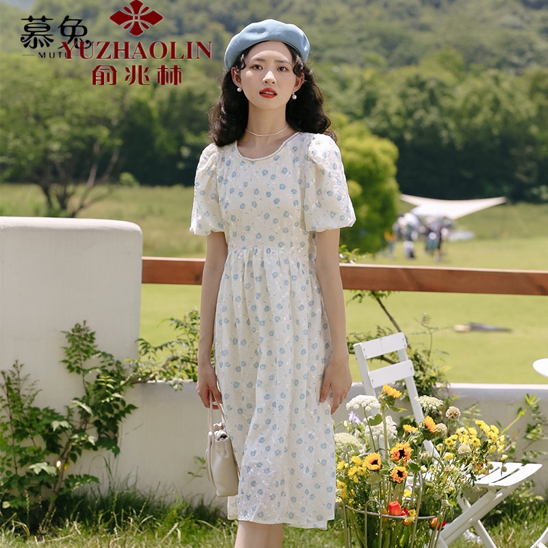 俞兆林碎花连衣裙初恋法式小清新甜美碎花连衣裙少女2022夏季新款法式