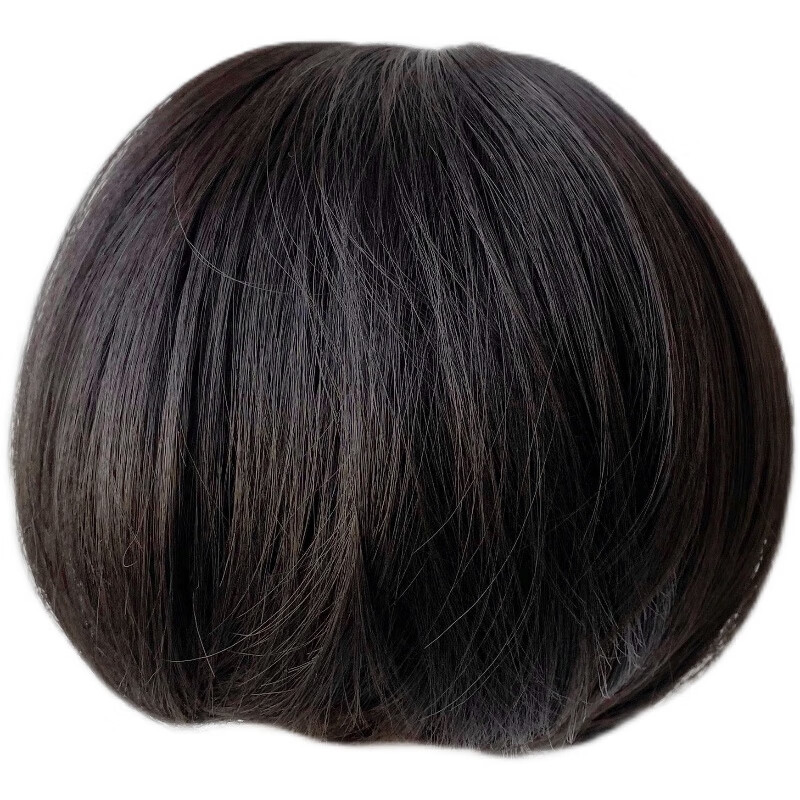 短卷发公主搞怪婴儿假发帽摄影假发百天宝宝发饰 s006黑色bobo短发