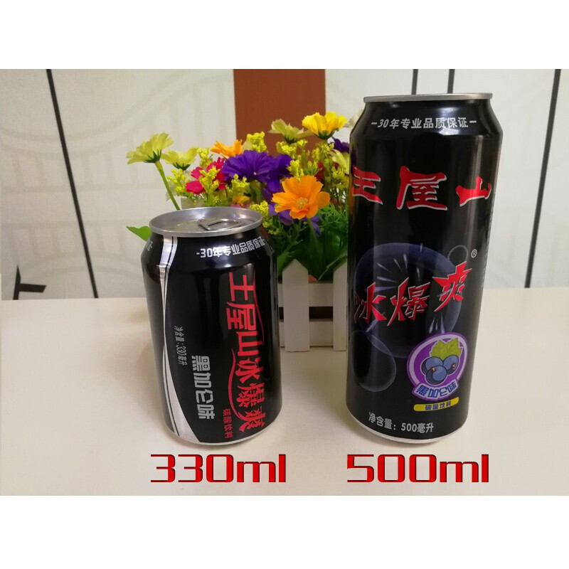 王屋山冰爆爽黑加仑味碳酸饮料灌汽水济源特产 (加厚纸箱 气柱)500ml*