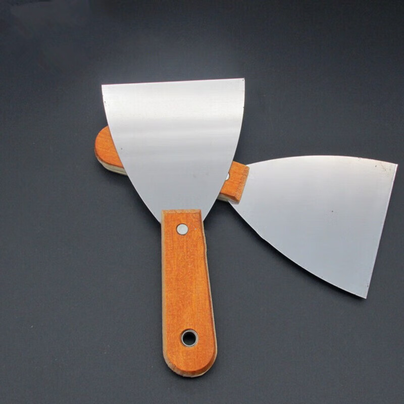 水棋盛一把抛光镜面油灰刀高碳钢铲刀清洁填缝腻子批灰抹泥铲墙 1寸一