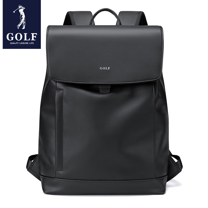 高尔夫（GOLF）双肩包男士运动背包男女休闲旅行包潮学生书包防泼水通勤出游背包 款式7-黑色