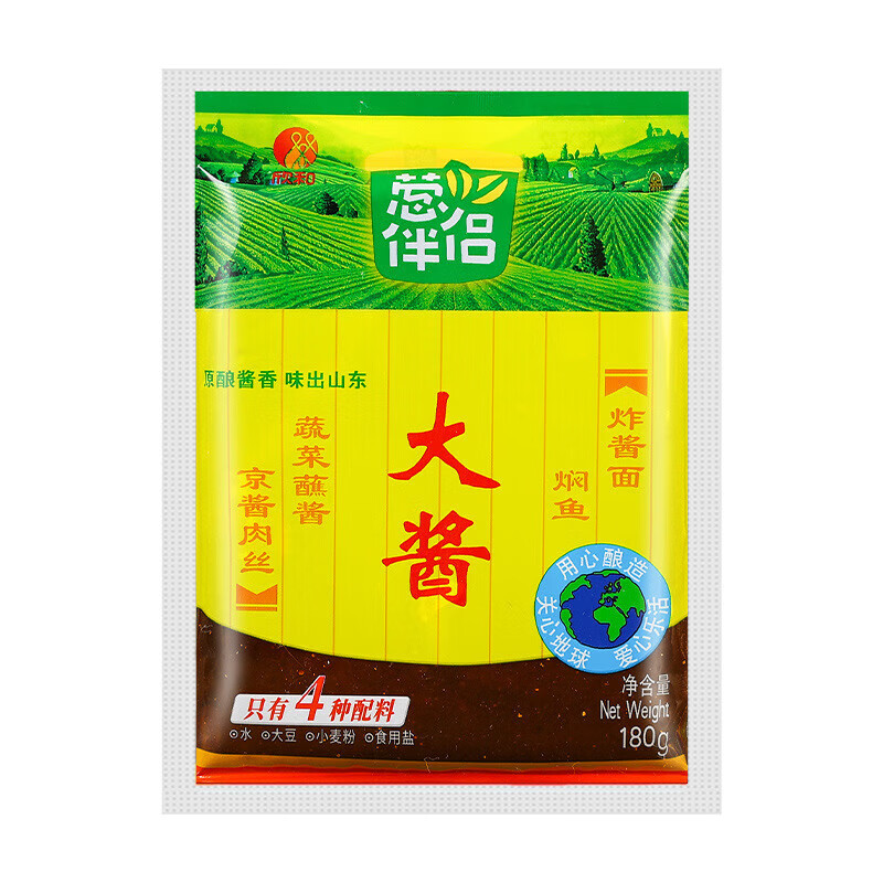 欣和（ Shinho）蔥伴侶大醬180g原釀醬東北大豆醬黃豆醬蔬菜蘸醬炸醬面醬 大醬180g*5袋