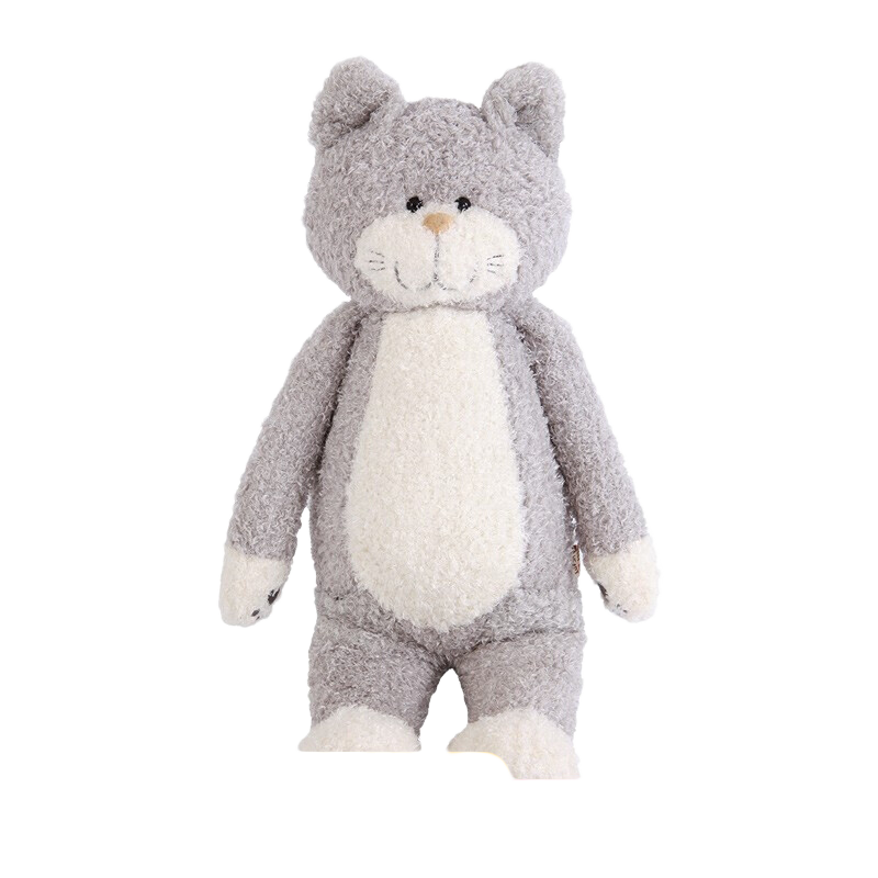 LIV HEART茶米貓玩偶睡覺(jué)抱枕可愛(ài)貓咪公仔抱睡陪睡娃娃毛絨兒童玩具禮物女 灰貓/Frank 弗蘭克 50cm