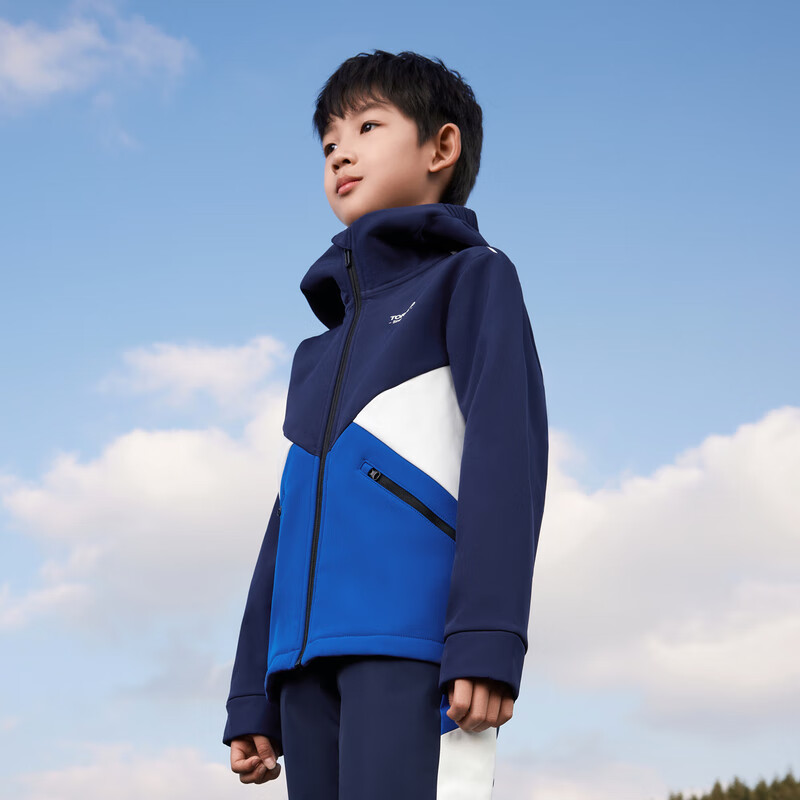 探路者(TOREAD)男女童外套 秋冬款童装儿童保暖夹克运动服QAEEBL93239 数码蓝QAEEBL93239 150
