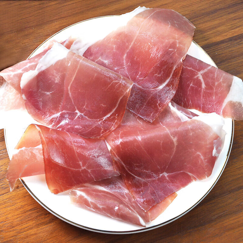 虎钢馋云南火腿生吃片3年现切即食丽江宣威乌金黑猪老火腿腊肉薄片40g