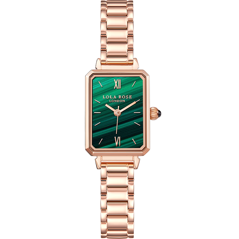 lola rose罗拉玫瑰竹节纹钢带小绿表手表女表女士手表生日礼物 1430元