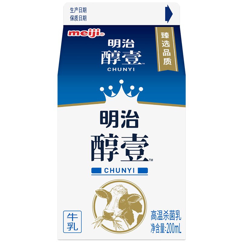 meiji 明治 醇壹 牛乳 200ml*4盒