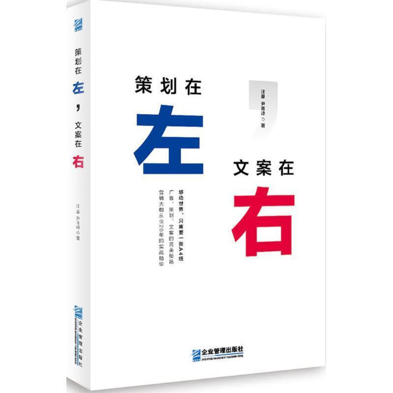 策划在左，文案在右 汪豪,尹雨诗 著 企业管理出版社