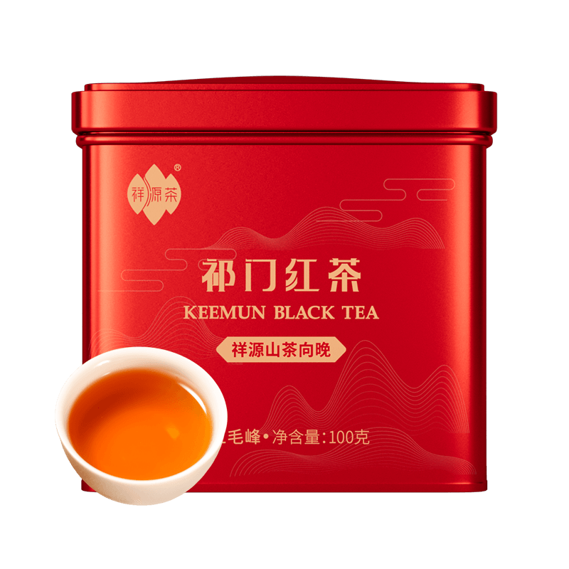 祥源茶 祁門紅茶 特級(jí)祁紅毛峰清花香口糧茶 山茶向晚 茶葉自己喝 罐裝100g