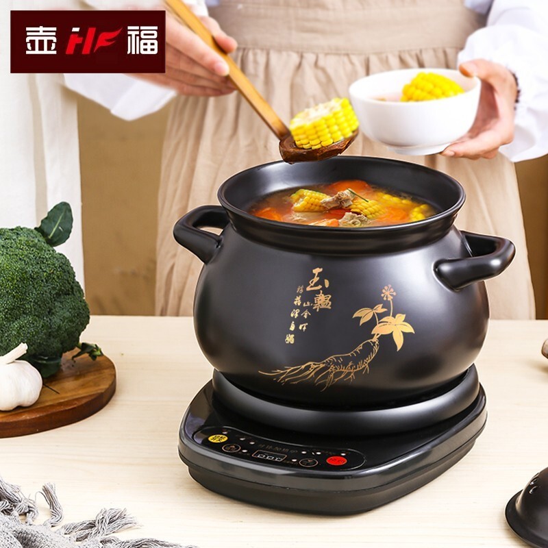 汤锅煲汤锅电炖盅燕窝炖预约定时保温电炖砂锅煮粥耐高温锂辉石陶瓷锅