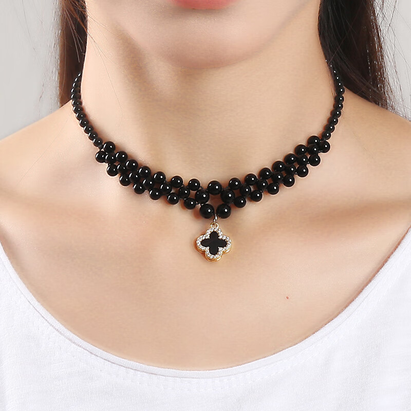 黛莱妮遮疤痕项链黑玛瑙颈带甲状腺结节术后遮挡疤痕脖子遮疤神器遮