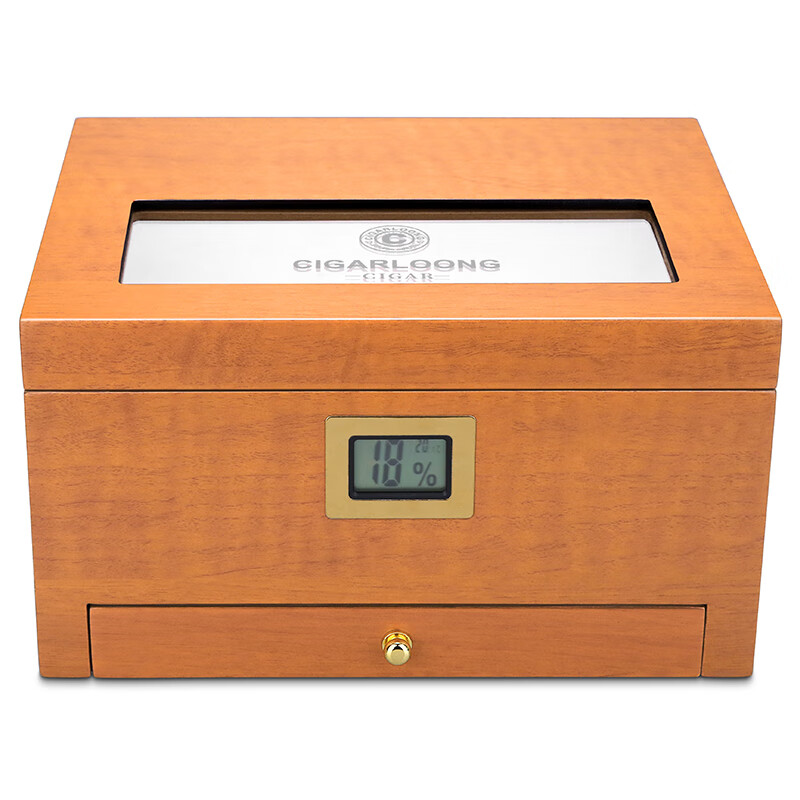 茄龙 (cigarloong) 茄龙(cigarloong)雪茄盒古巴醇香雪松木保湿盒大