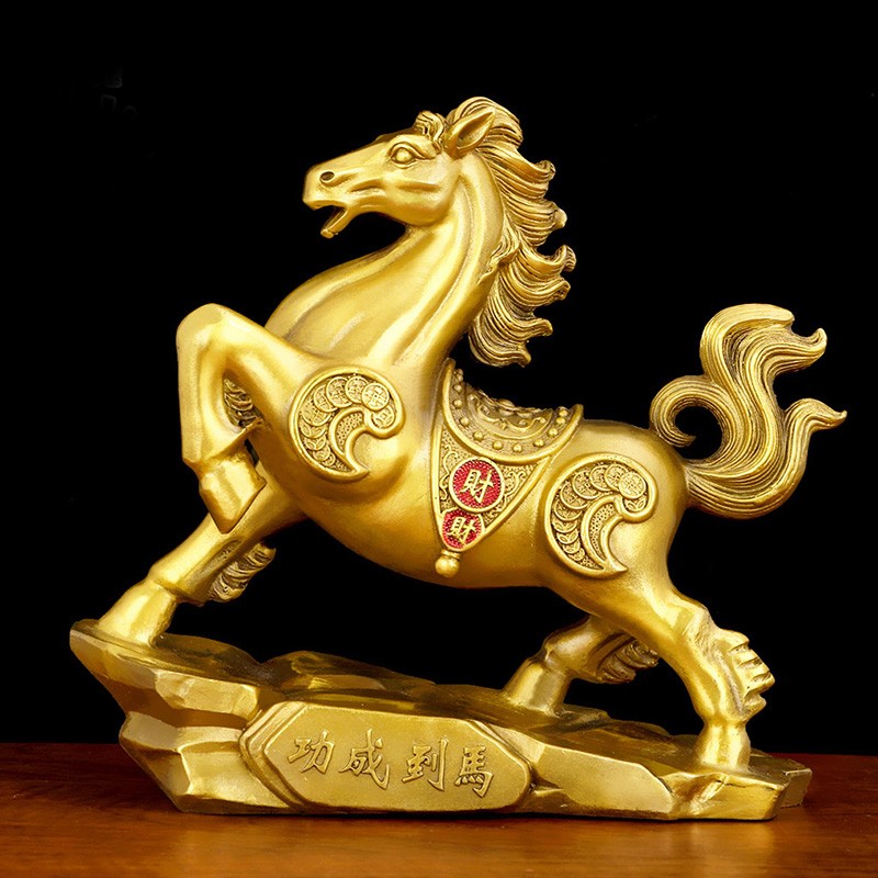 铜马摆件生肖马到功成办公室职场玄关客厅装饰摆设工艺品 原创设计 马