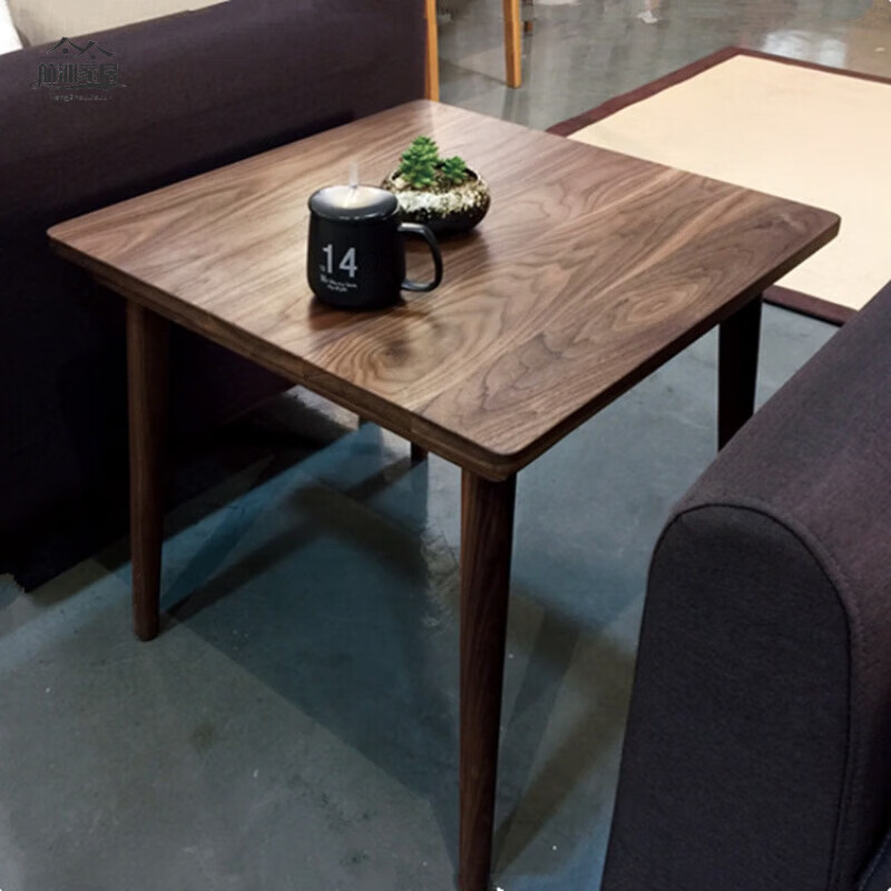 小方桌北欧实木小方桌客厅咖啡馆奶茶店民宿餐桌茶几 60x60x75cm 小方