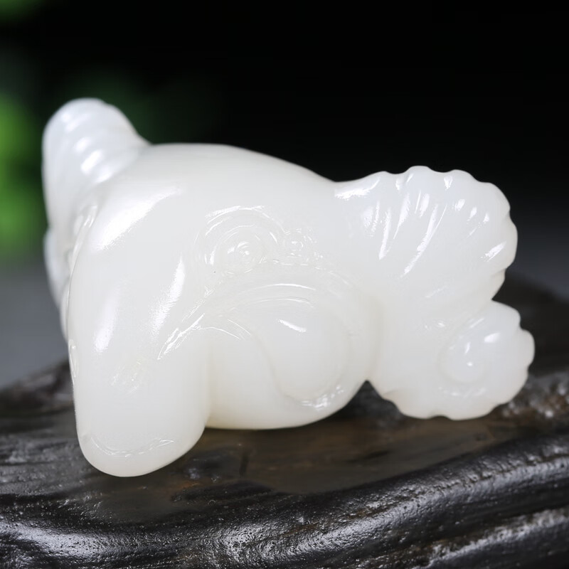 玉者无疆【实价店】和田玉羊脂玉生肖羊领头羊洋洋如意挂件重33.