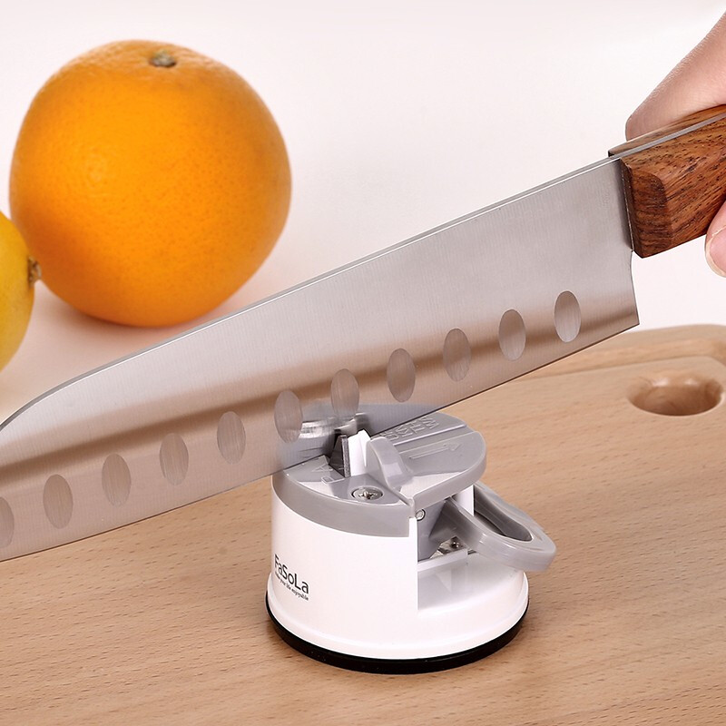 SP SAUCE 家用菜刀磨刀石厨房神器定角快速剪刀磨刀器多功能厨房小工具磨刀棒 白色