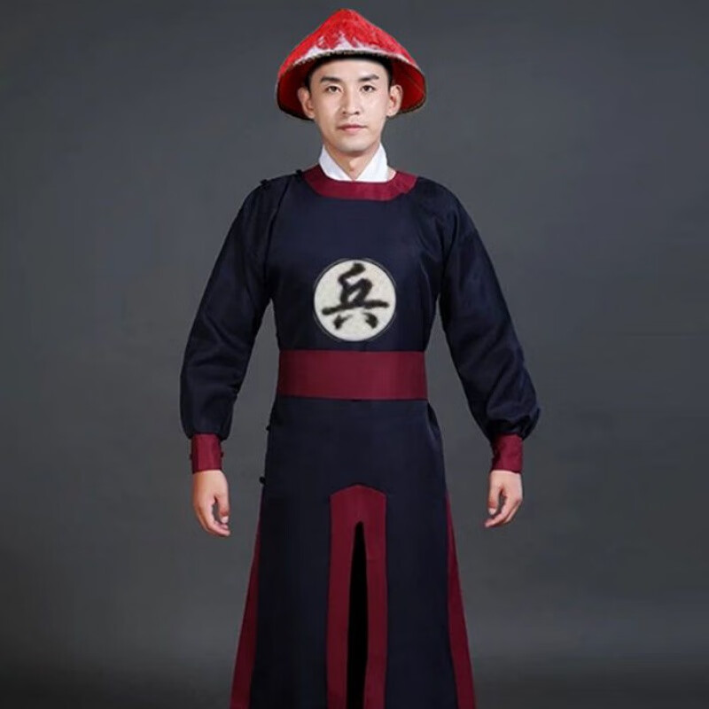 风婳清朝古代士兵服古装成人御前侍卫明朝轿夫快衙役衙门古代士兵服装