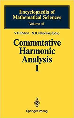 预订 commutative harmonic analysis i