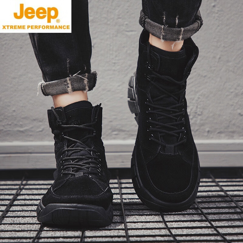 2024年春秋新款战术马丁靴男吴京同款战狼沙漠靴中帮户外团建鞋 