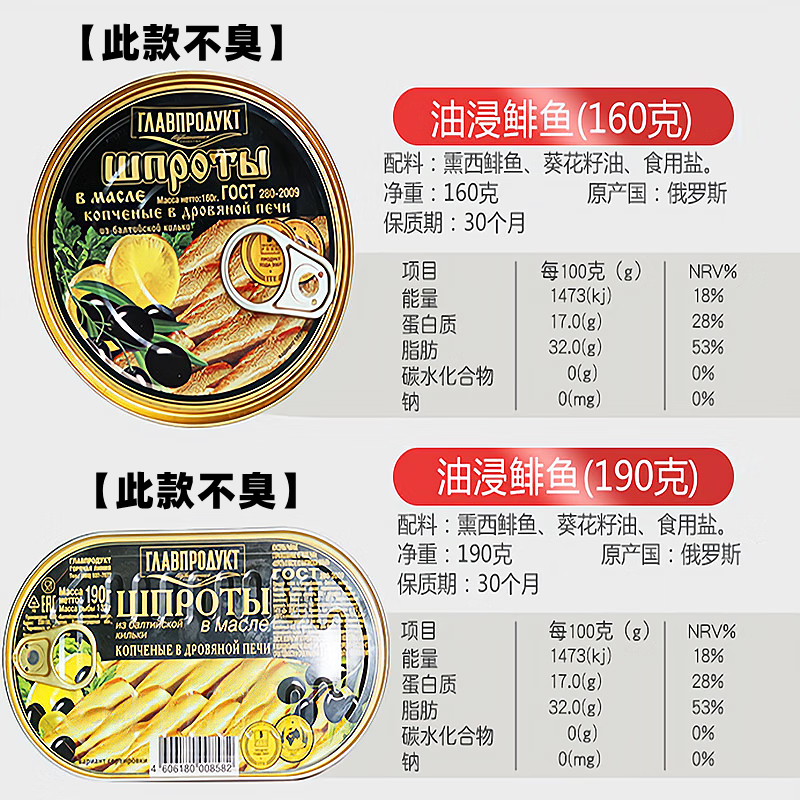紅允鯡魚(yú)罐頭正宗巨臭超臭網(wǎng)紅瑞典即食惡搞挑戰(zhàn)不臭的鯡魚(yú)罐頭特臭 鯡魚(yú)圓罐頭160g(不臭)圖4