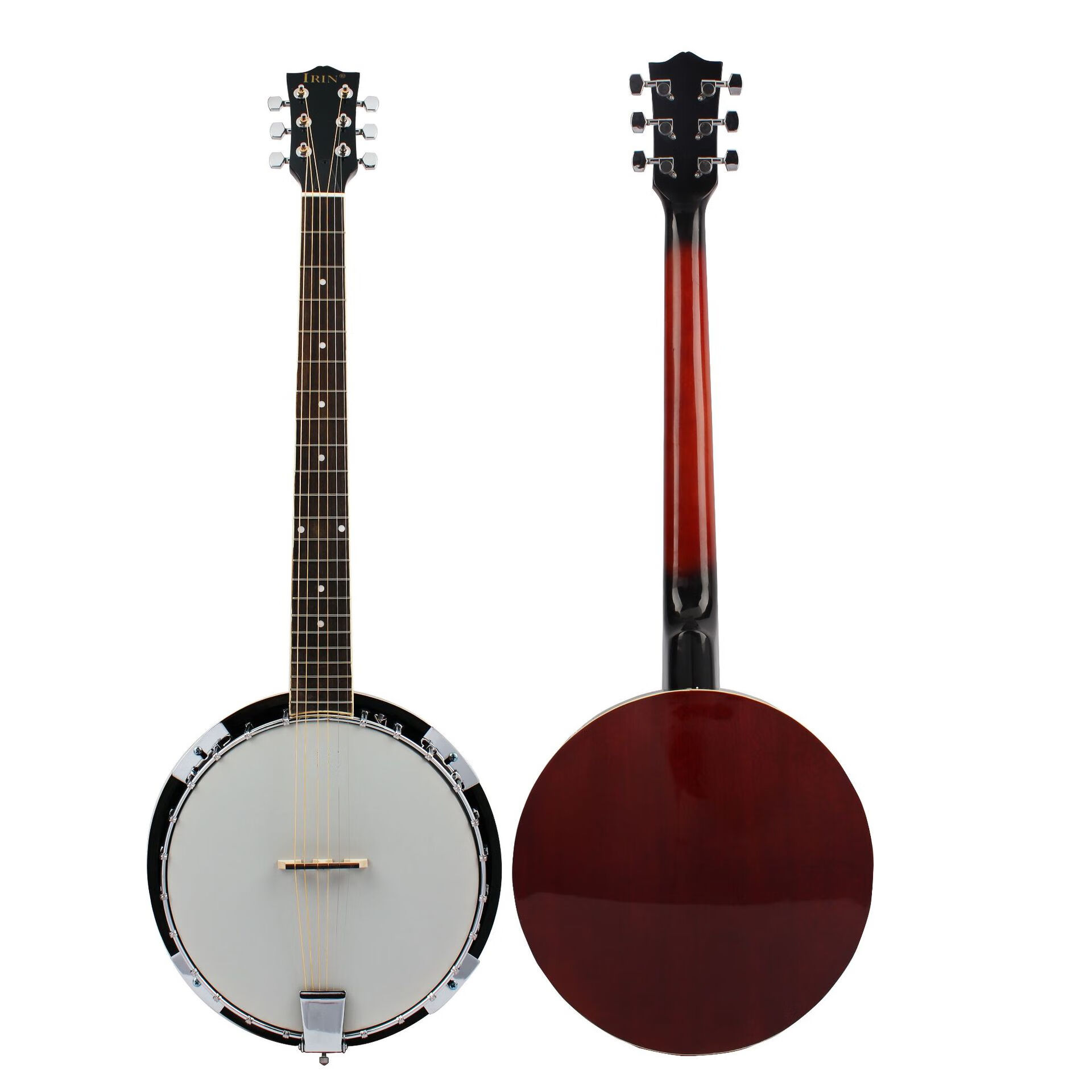 6弦班卓琴 banjo 西洋乐器 6弦斑鸠琴班卓里里乐器 咖啡*色