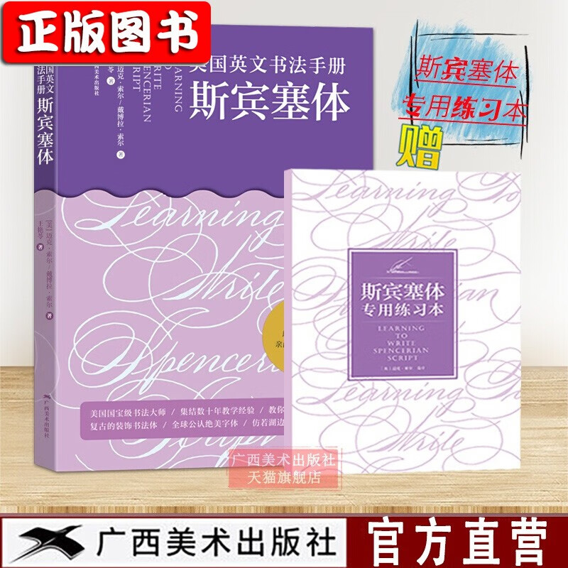 美国英文书法手册斯宾塞体 英文手写字体书法大全书写工具材料基础技法教程英语书法初学自学入门技巧 英文