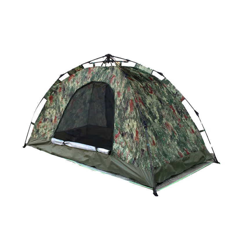 五彩帆蓝冬夏两用丛林迷彩棉帐篷2m×2m 户外防雨帐篷野外便携帐篷野