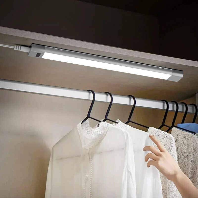 宝斯恩手扫感应灯橱柜书桌吊柜补光LED灯可调色温调亮度航空铝材质家用 手扫感应灯 50CM 8W 