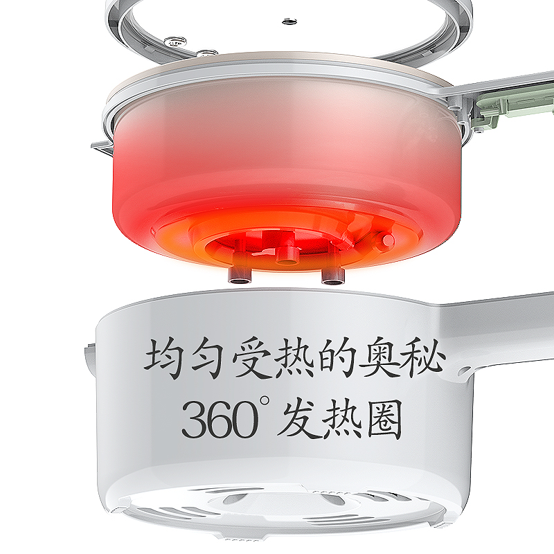 山水（SANSUI） 山水电煮锅多功能电炒锅1-2人用蒸煮一体辅食电锅小型单人煮面炖煮锅火锅早餐锅泡面宿舍锅万能锅 1.5L 【1501E电脑款+不锈钢蒸笼】