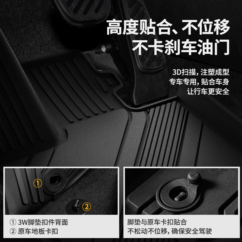 3W适用于26款智己LS6全TPE汽车脚垫L6专车专用防水汽车尾箱垫套组 智己LS6脚垫+毯面/23-25款