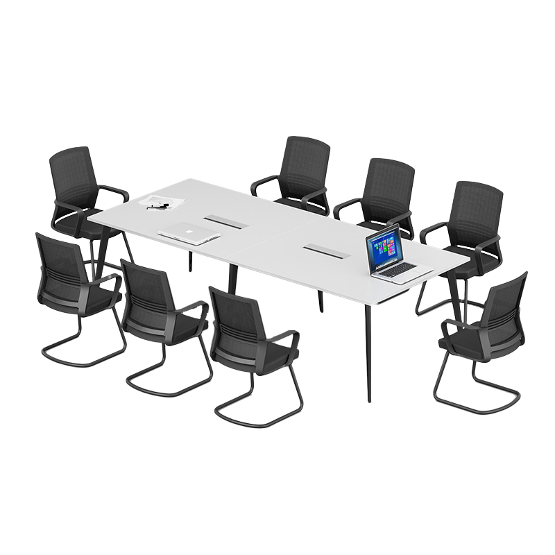 龙案 会议桌长桌培训洽谈判桌实木方条桌大桌子4-6-8-10-20人2米3长方形办公室家具桌椅组合 1.6米会议桌