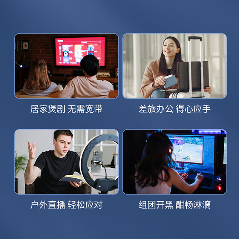 诺行 随身wifi插卡版 CPE转移动随身WIFI 直插SIM卡 三网通五模4G路由器广电卡设备 彩屏充电款-可插联通电信移动