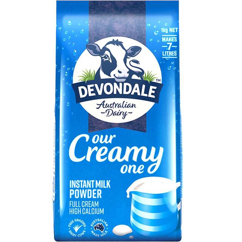 德運(yùn)德運(yùn)Devondale 澳洲牛奶奶粉適合兒童學(xué)生成人老年人高鈣速溶 1kg 全脂1kg
