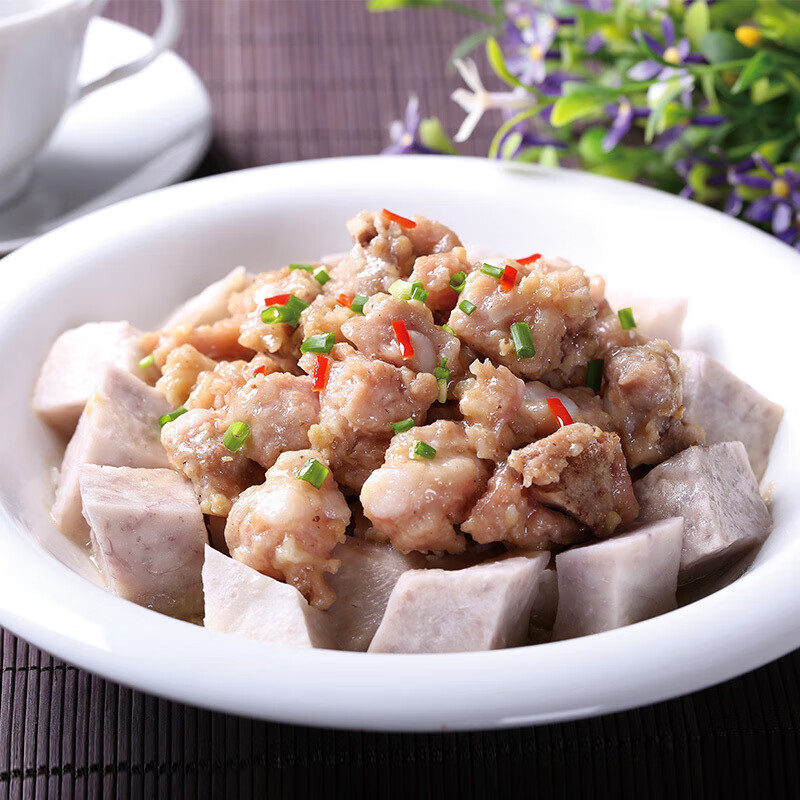 食芳溢许大师糯米香芋蒸排骨400g酒店宴席特色半成品菜芋头餐饮食材