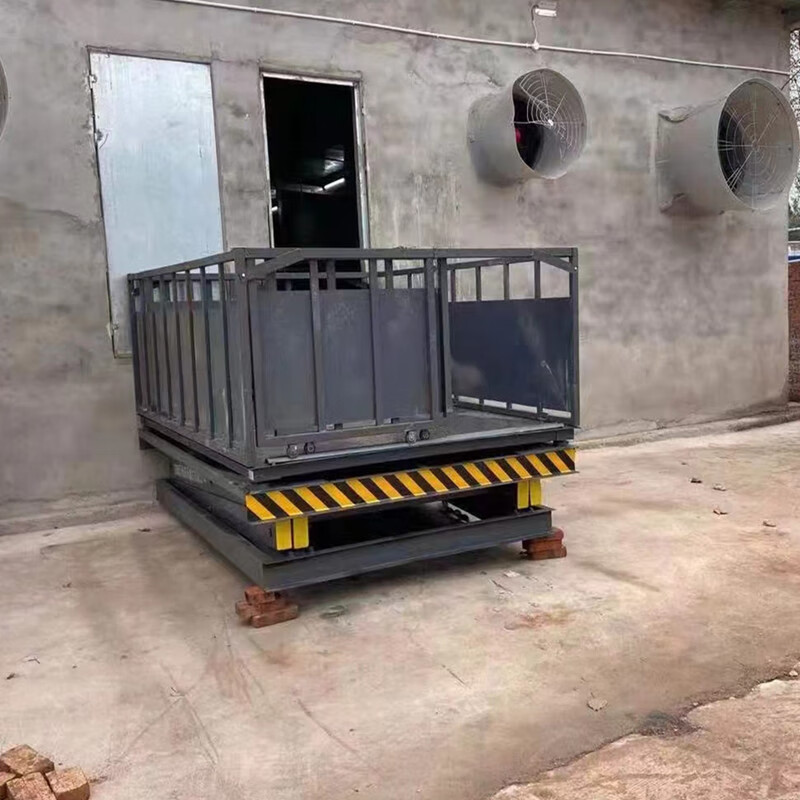 云启格电动液压升降平台 移动装猪台 升降转猪台 数据称加地磅 赶猪爬
