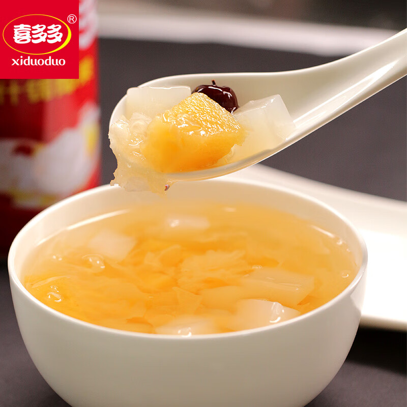 喜多多椰果王什锦椰果水果罐头饮料即食零食喜宴甜汤370g*12罐 什锦