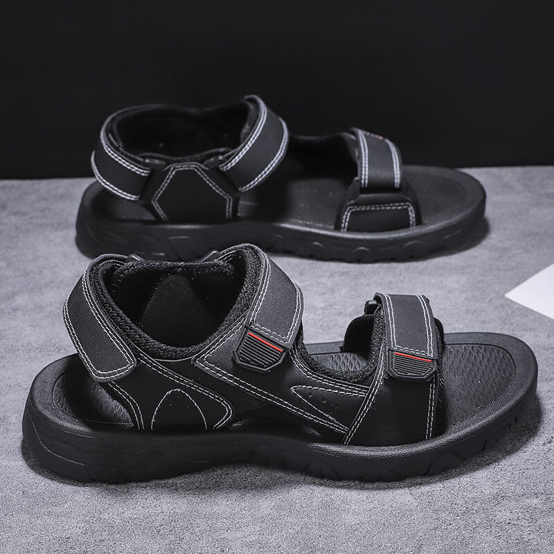 hkyc361官方皮凉鞋男夏季外穿开车两用爸爸凉拖运动软底nike 黑色z