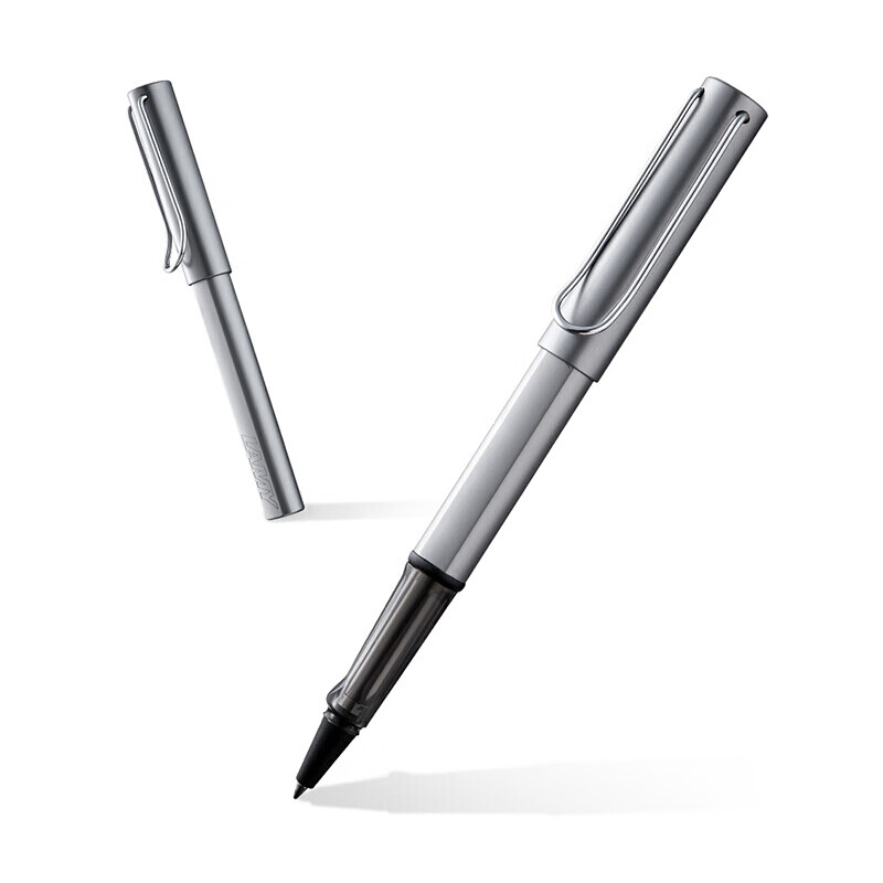凌美(LAMY)宝珠笔签字笔 Al-star恒星系列银灰色 金属铝笔杆材质 黑色笔芯圆珠笔 德国进口 0.7mm