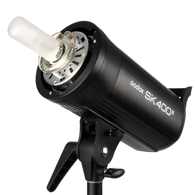 神牛SK400II二代 SK400IIV四代閃光燈影棚證件照人像模特電商靜物補光攝影燈影樓影視燈 送貨上門 SK400II 單燈套裝【四方箱】