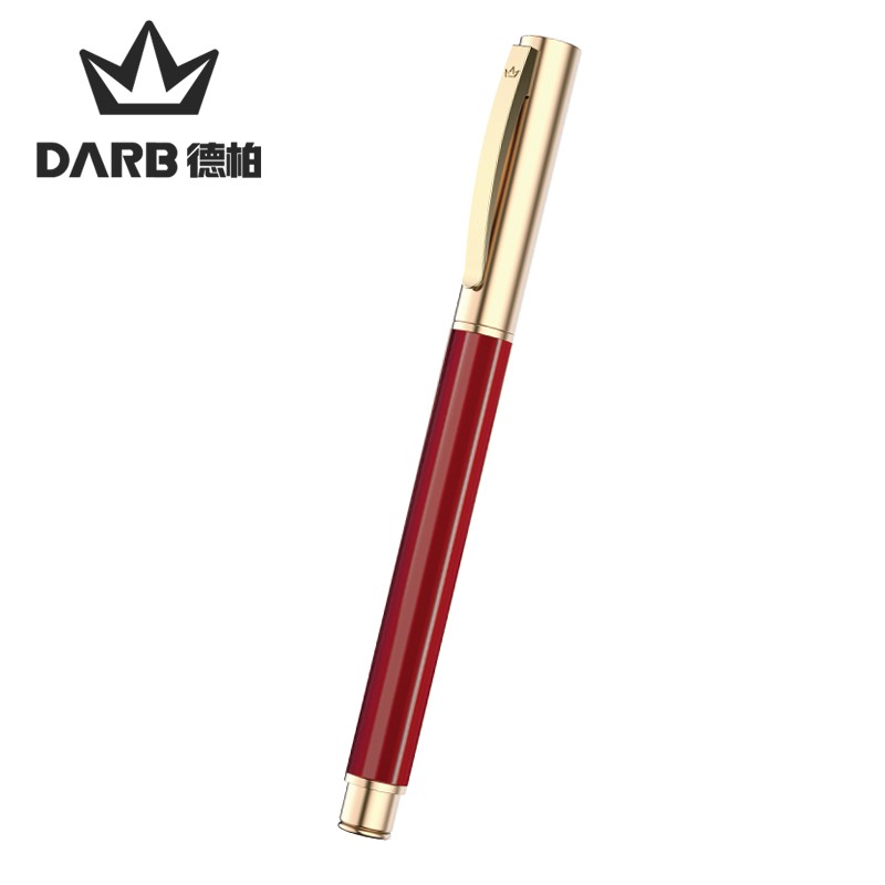 德柏钢笔商务男女士学生用练字书法笔签字铱金笔墨水礼盒套装金属ef与