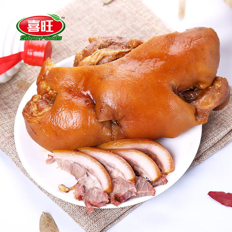 g*2袋熟食即食真空五香酱猪头肉下酒菜熟烧肉小吃 喜旺烧肉400克*2袋