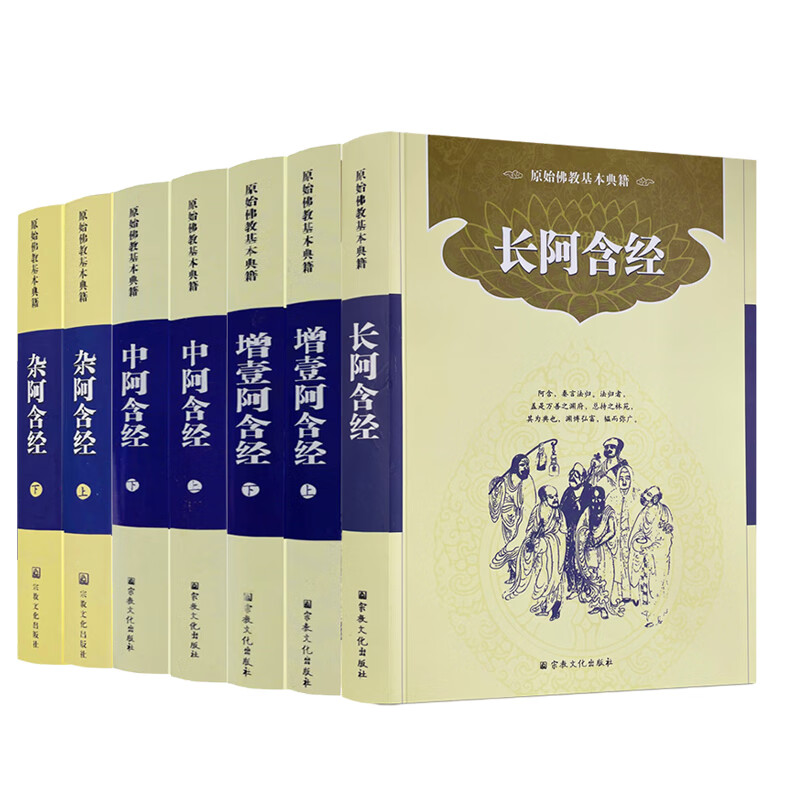 新版 北传四阿含经套装(平装共7册简体横排) 长阿含经 中阿含经上下册 杂阿含经上下册 增壹阿含经上